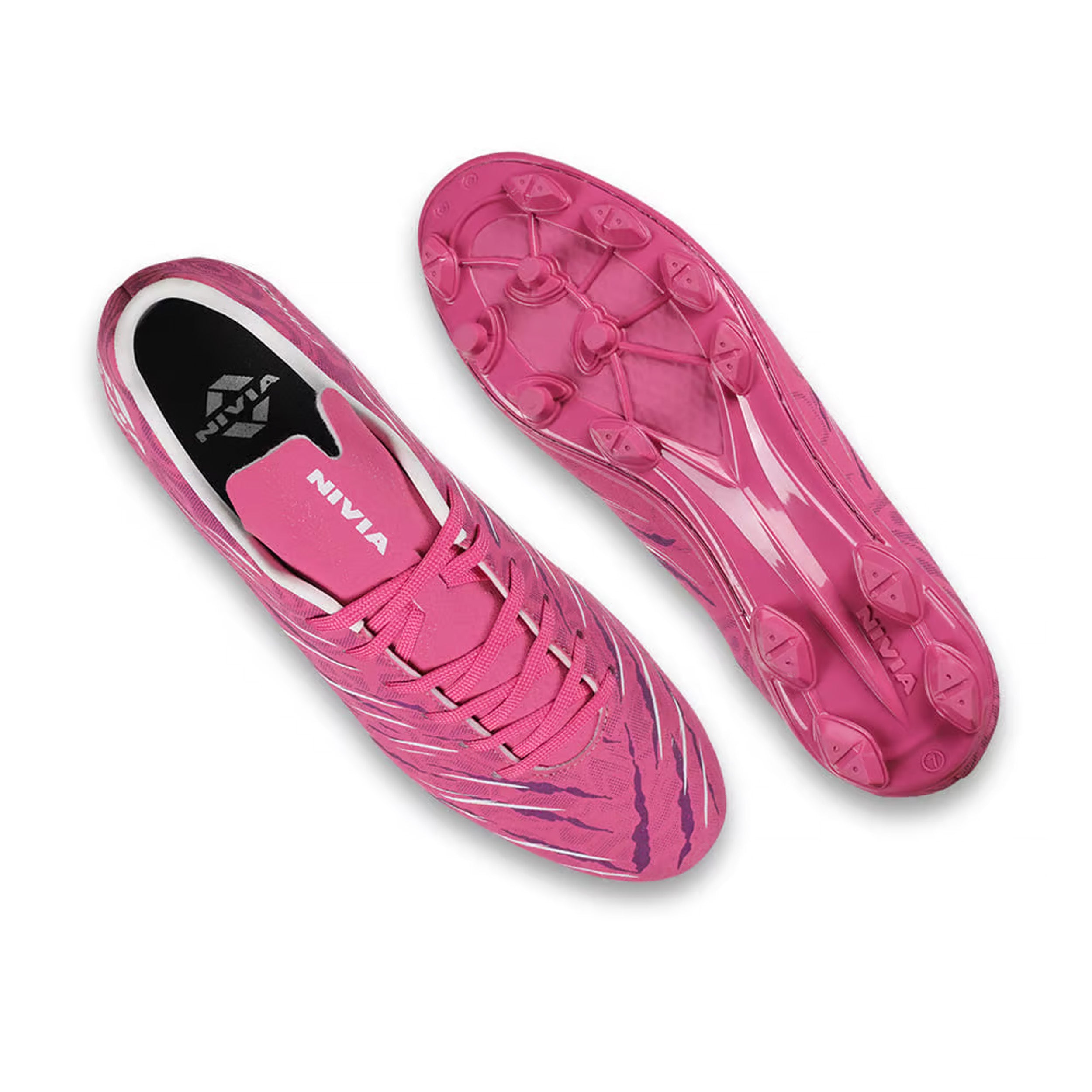 Nivia Carbonite 6.0 Football Stud - Pink - InstaSport