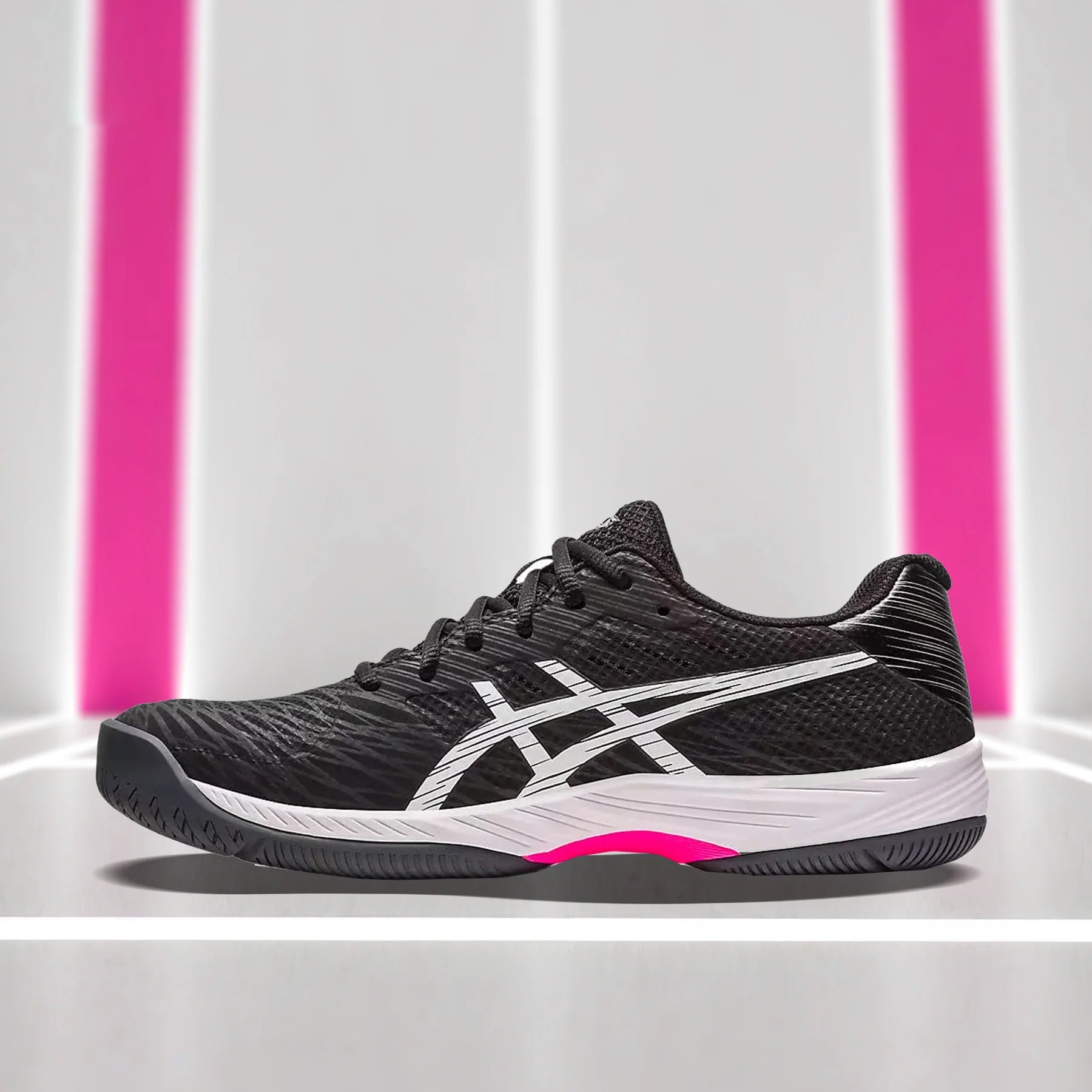 Asics Gel Game 9 Tennis Shoes (Black/Hot Pink)