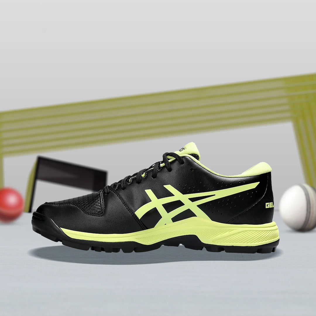 Asics Gel Peake 2 Men's Cricket Shoes (Black/Glow Yellow)