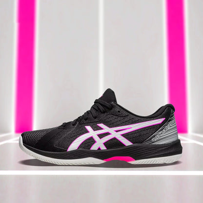 Asics Solution Swift FF Tennis Shoes (Black/Hot Pink)