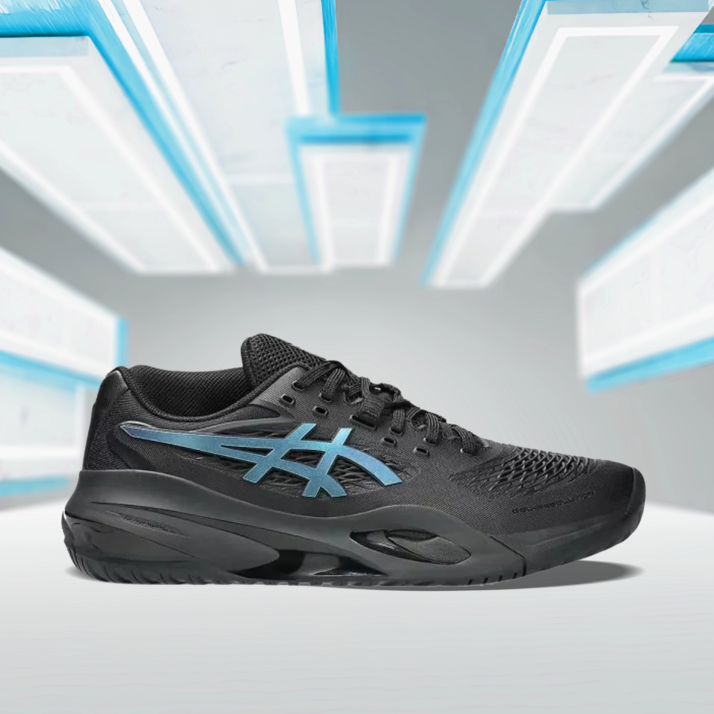 Asics_GelResolution_X_NightEnergy_TennisShoes_Black_PrismBlue_Instasport