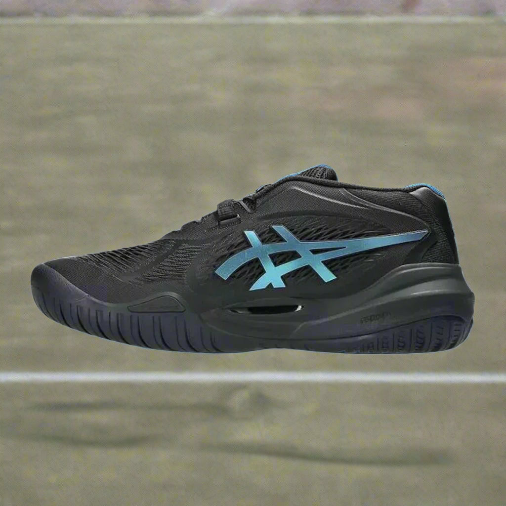 Asics_GelResolution_X_NightEnergy_TennisShoes_Black_PrismBlue_Left_Instasport