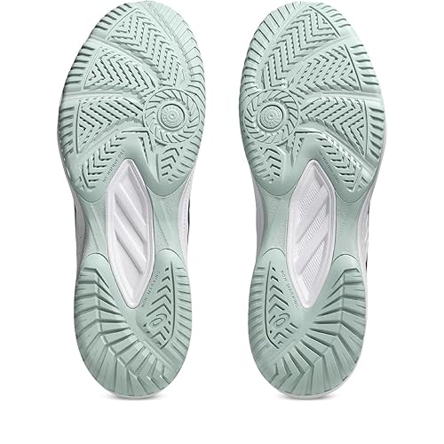 Asics_Upcourt6_Badminton_Shoes_White_Tranquil_Team_Sole_InstaSport