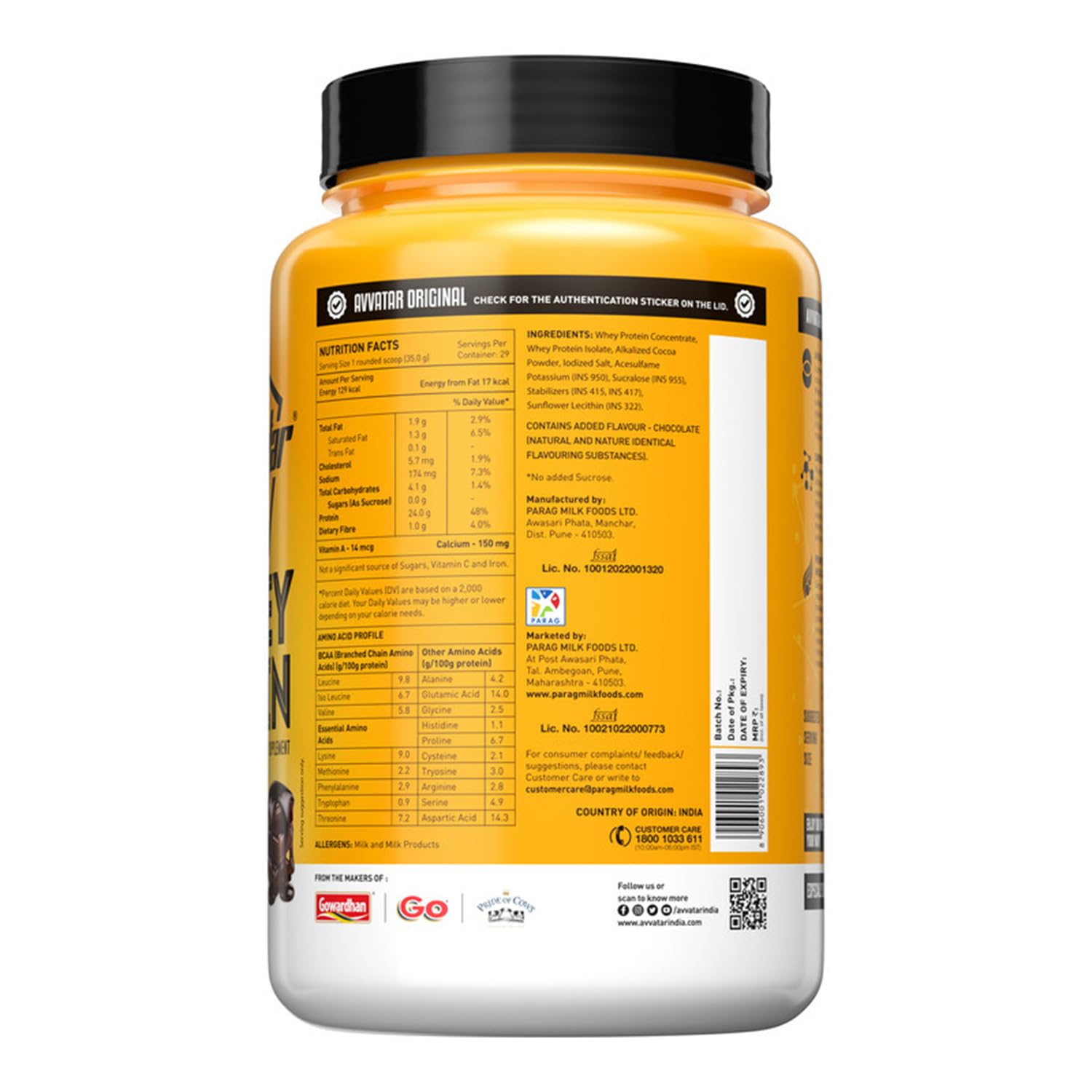 Avvatar_Whey_Protein_27g_Belgian_Chocolate_Back_InstaSport