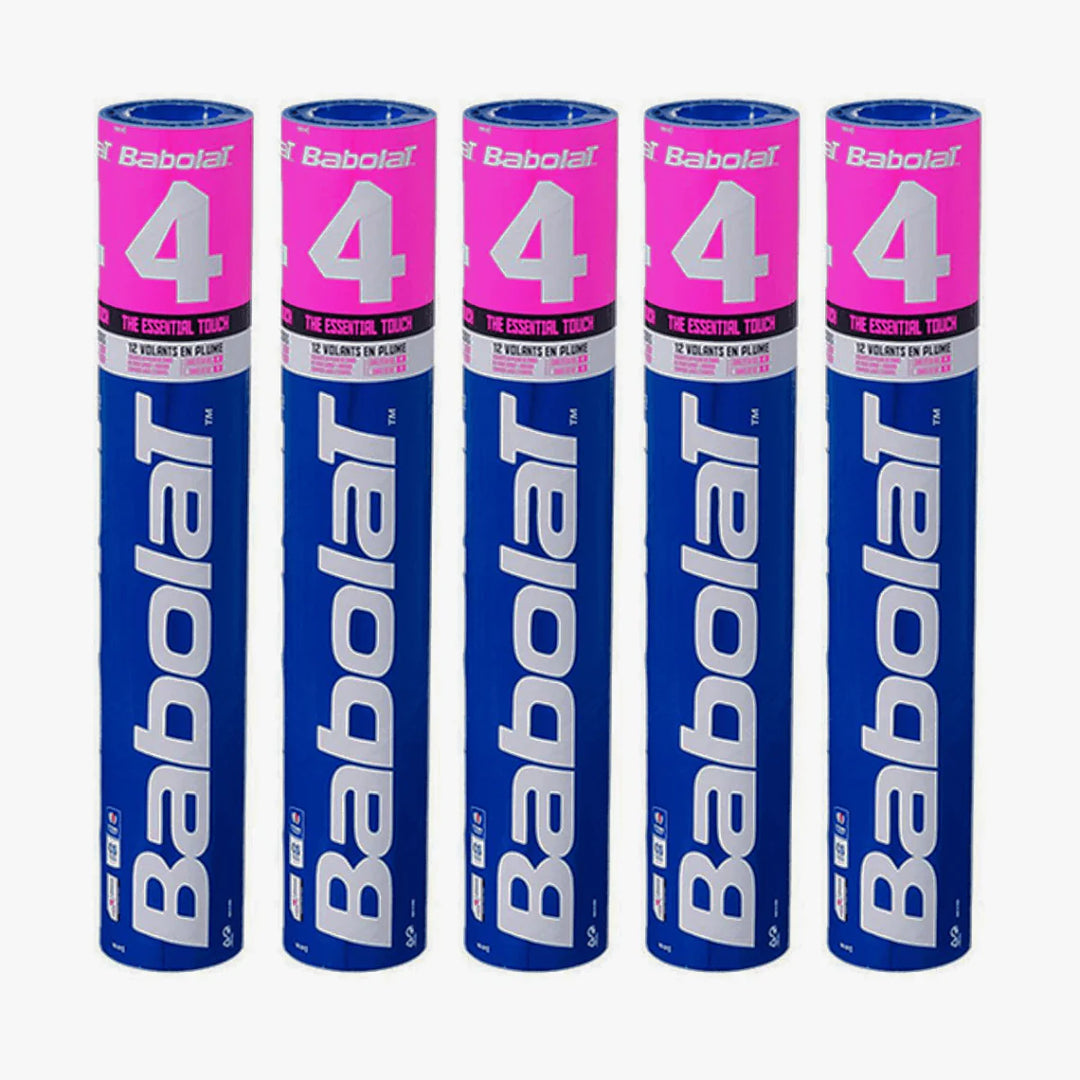 Babolat 4 (Speed 77) Badminton Feather Shuttlecock (Pack Of 5)