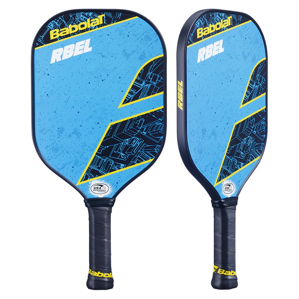 Babolat_RBEL_Pickleball_Paddle_Blue_Black_Yellow_Cross_InstaSport