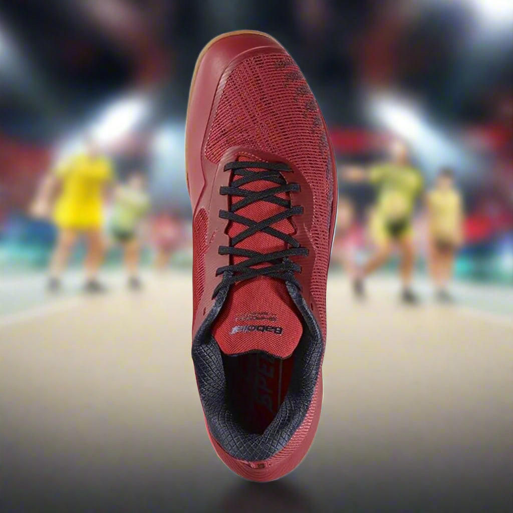 Babolat_ShadowSpirit2_Badminton_Shoes_Black_Popy_Red_FrontViews_InstaSport