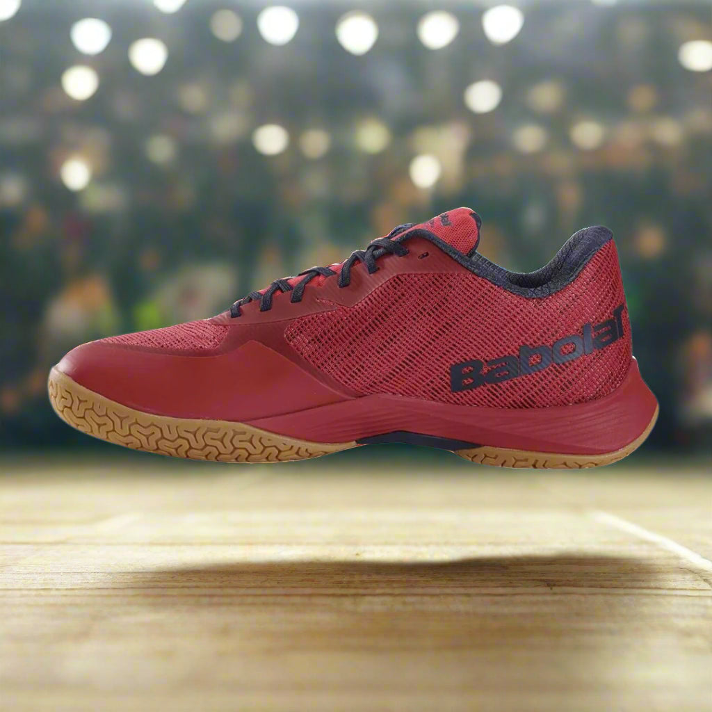 Babolat_ShadowSpirit2_Badminton_Shoes_Black_Popy_Red_InstaSport