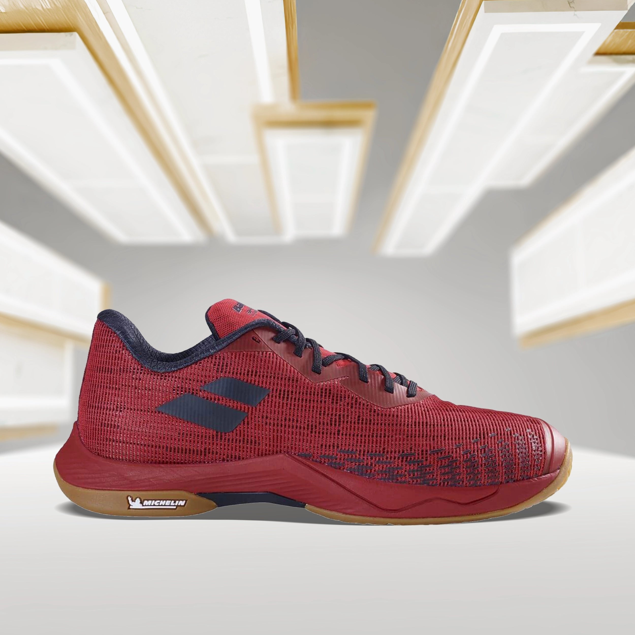 Babolat_Shadow_Spirit2_Badminton_Shoes_Black_Popy_Red_InstaSport