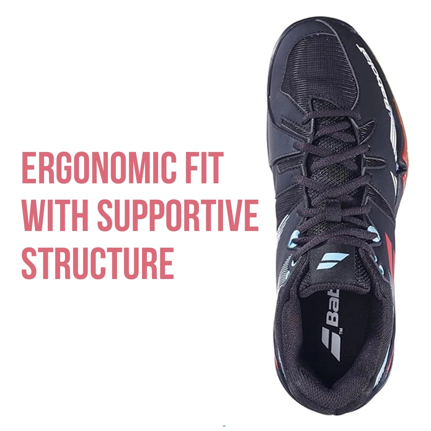 Babolat_Shadow_Spirit_Mens_Badminton_Shoes_Black_TomatoRed_Ergonomic_Instasport