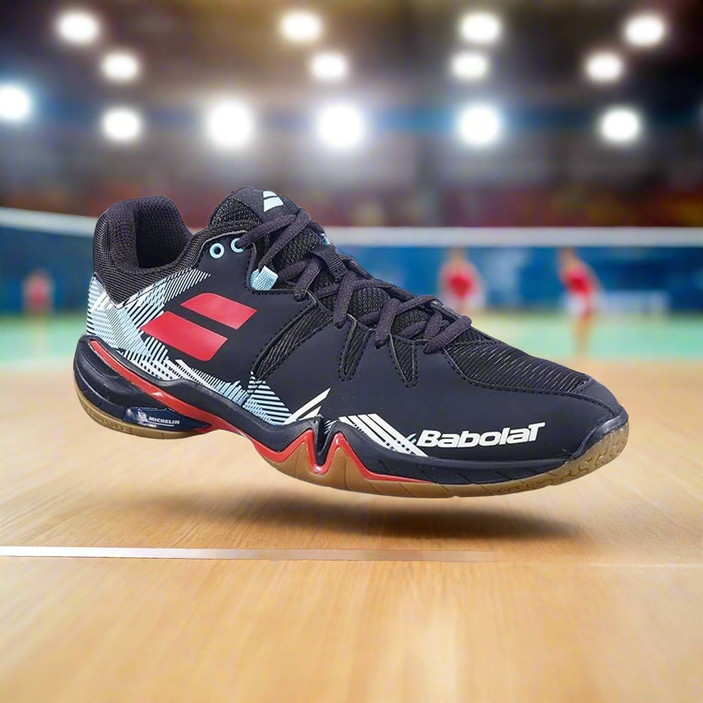Babolat_Shadow_Spirit_Mens_Badminton_Shoes_Black_TomatoRed_Frontside_Instasport