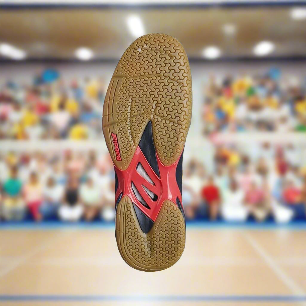 Babolat_Shadow_Spirit_Mens_Badminton_Shoes_Black_TomatoRed_Sole_Instasport