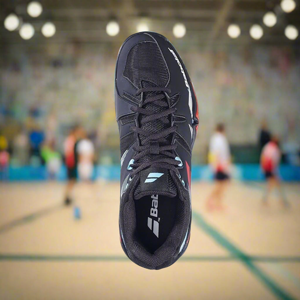 Babolat_Shadow_Spirit_Mens_Badminton_Shoes_Black_TomatoRed_Topankle_Instasport