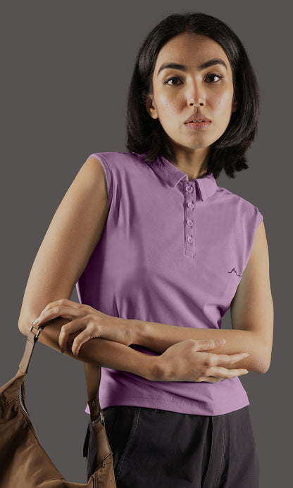 Reccy Women's Sleeveless Outdoor Polo - InstaSport