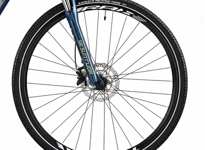 Bottecchia_321_FS_Acera_Disk_Hybrid_Green_Bicycle_Front_InstaSport