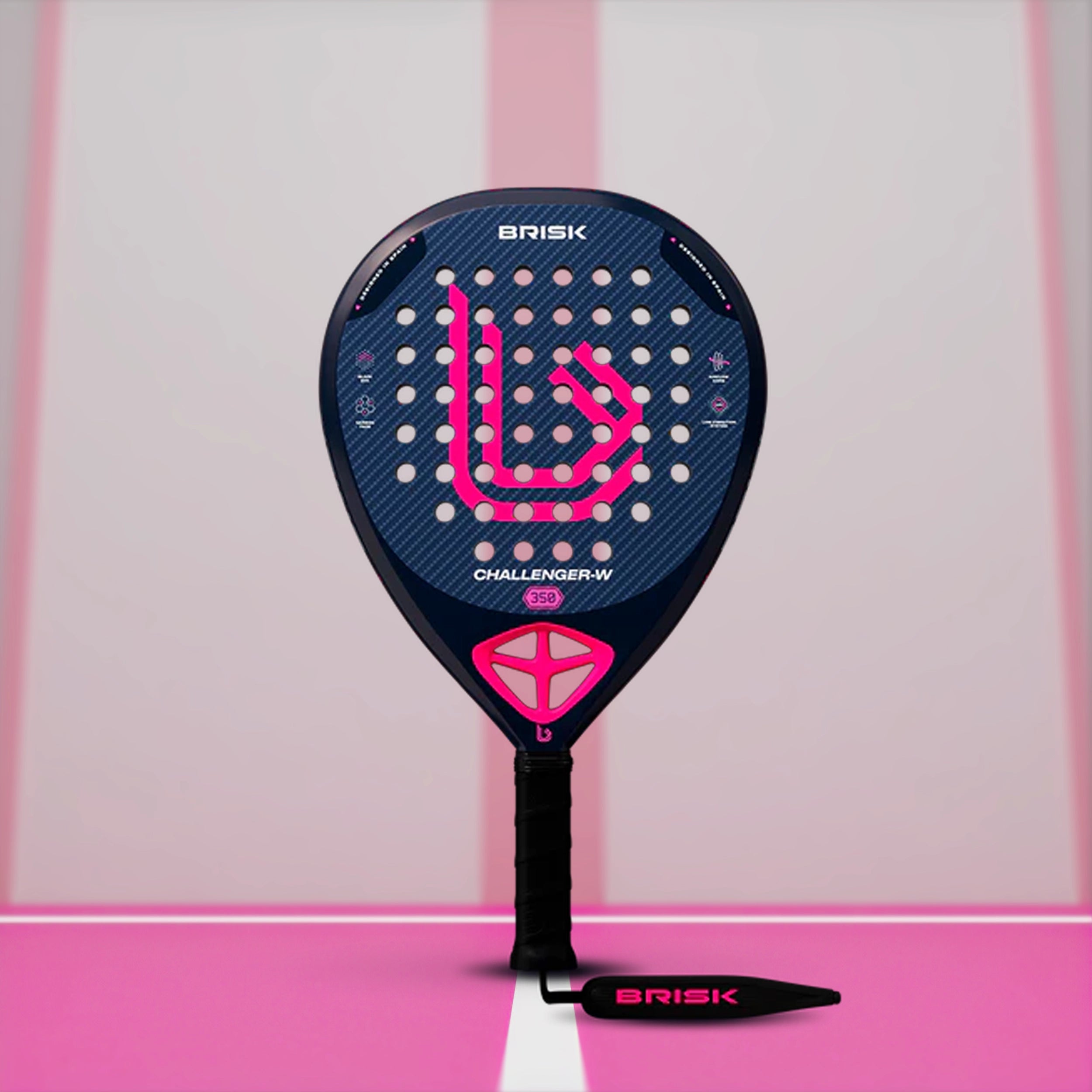 Brisk Challenger W Padel Racquet - 350 gms - InstaSport