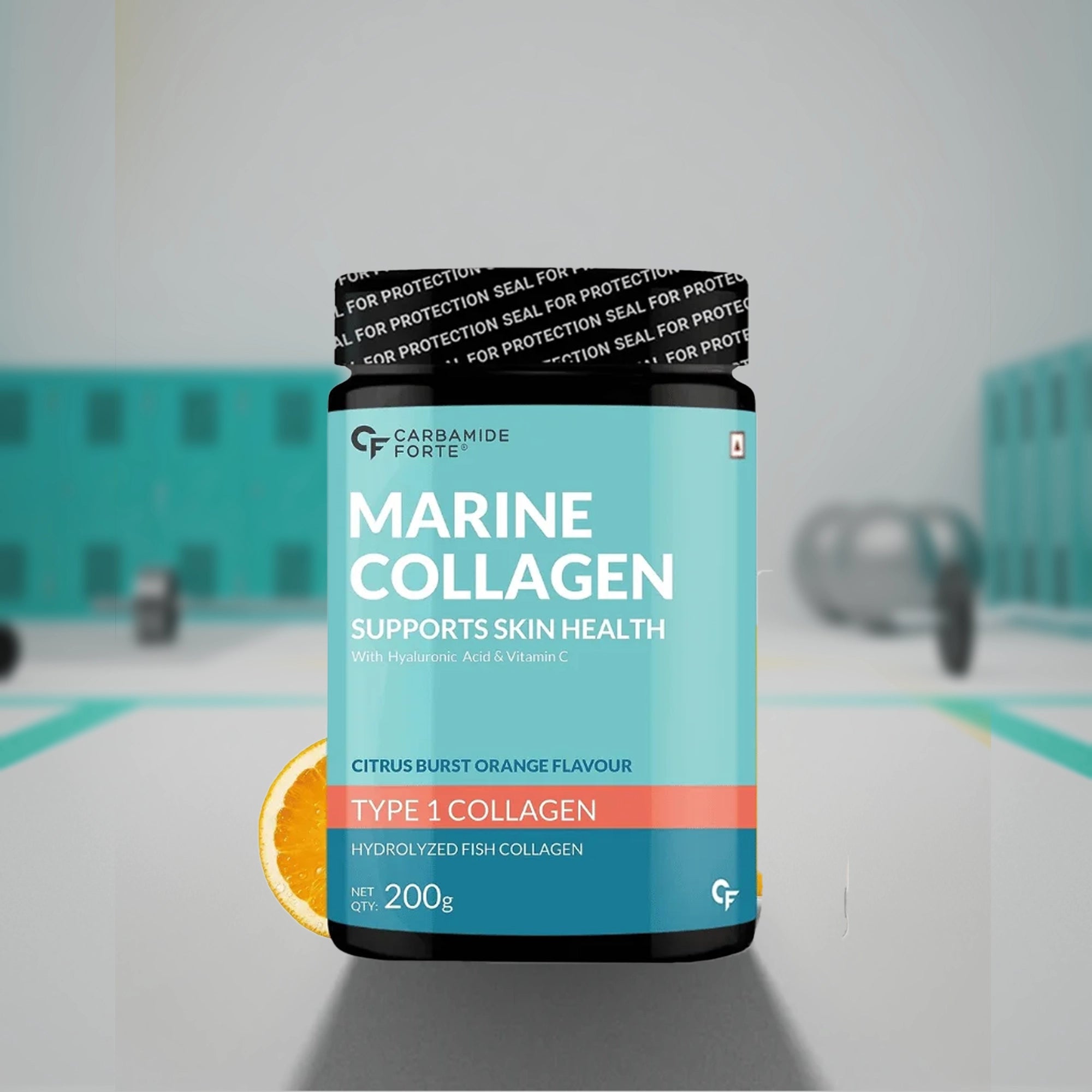 Carbamide Forte Marine Collagen Powder Supplement Citrus Burst Orange (Women & Men) -200g