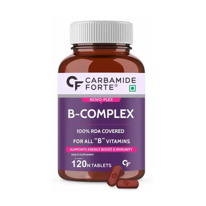 Carbamide Forte Vitamin B-Complex Tablets - 120 Vegetarian Tablets ( Men & Women)