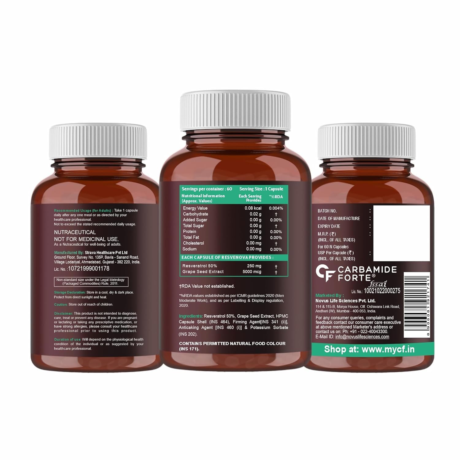 Carbamide_Forte_Resveratrol_250_MG_Back_InstaSport