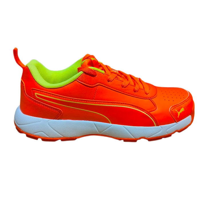 Puma Classicat Cricket Shoes for Men (Ultra Orange/Fast Yellow/White)