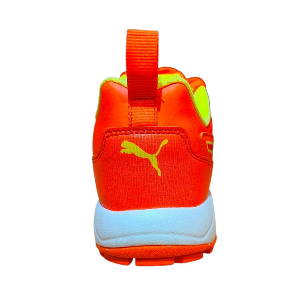Puma Classicat Cricket Shoes for Men (Ultra Orange/Fast Yellow/White) - InstaSport