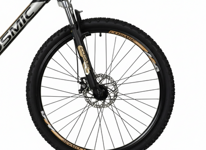 Cosmic_26_Truce_Sports_FS_Disc_Bicycle_Green_Front_Tyre_InstaSport