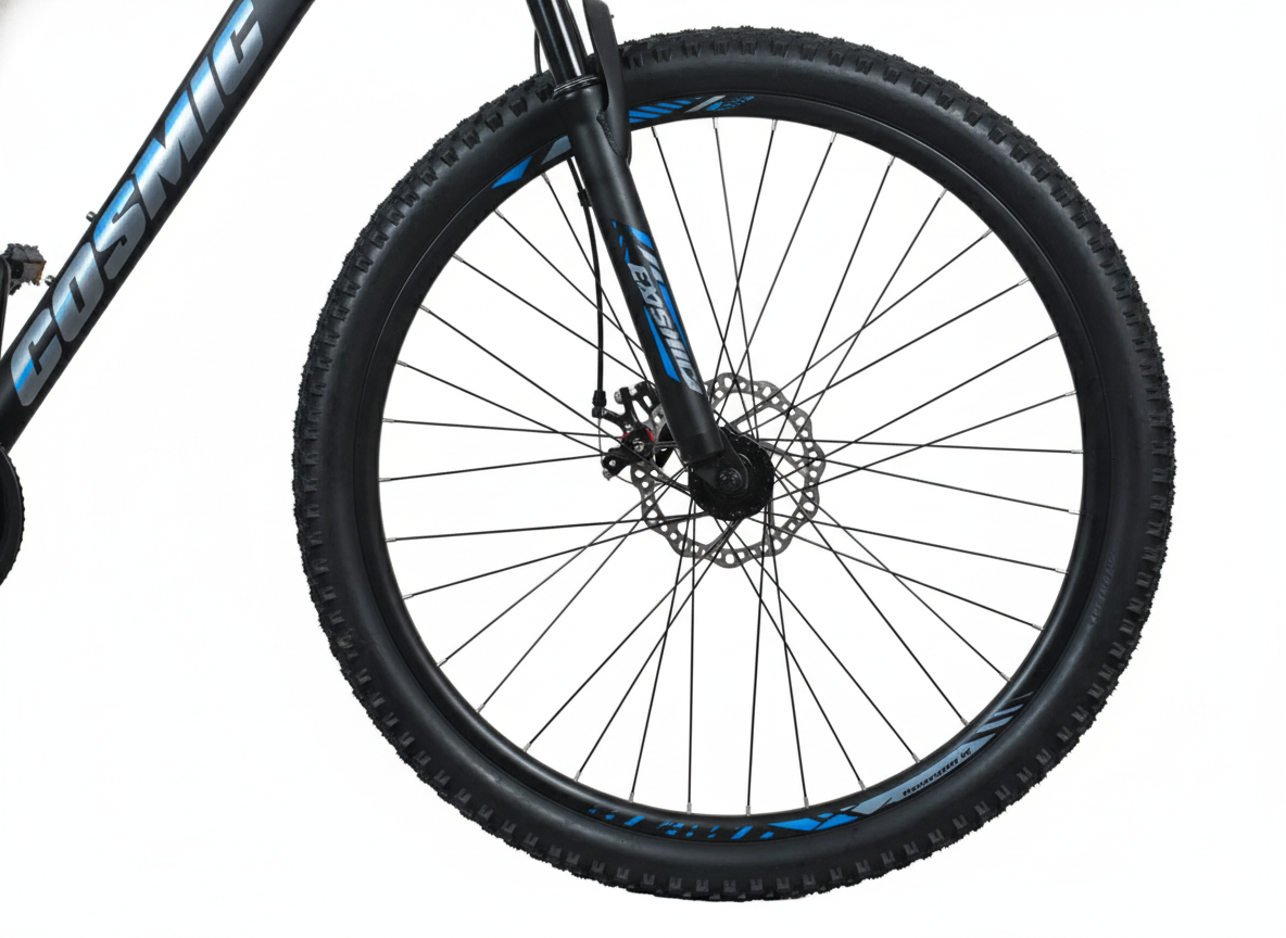 Cosmic_27.5_3000_Alloy_Speed_Bicycle_Black_Blue_Front_Cycle_InstaSport