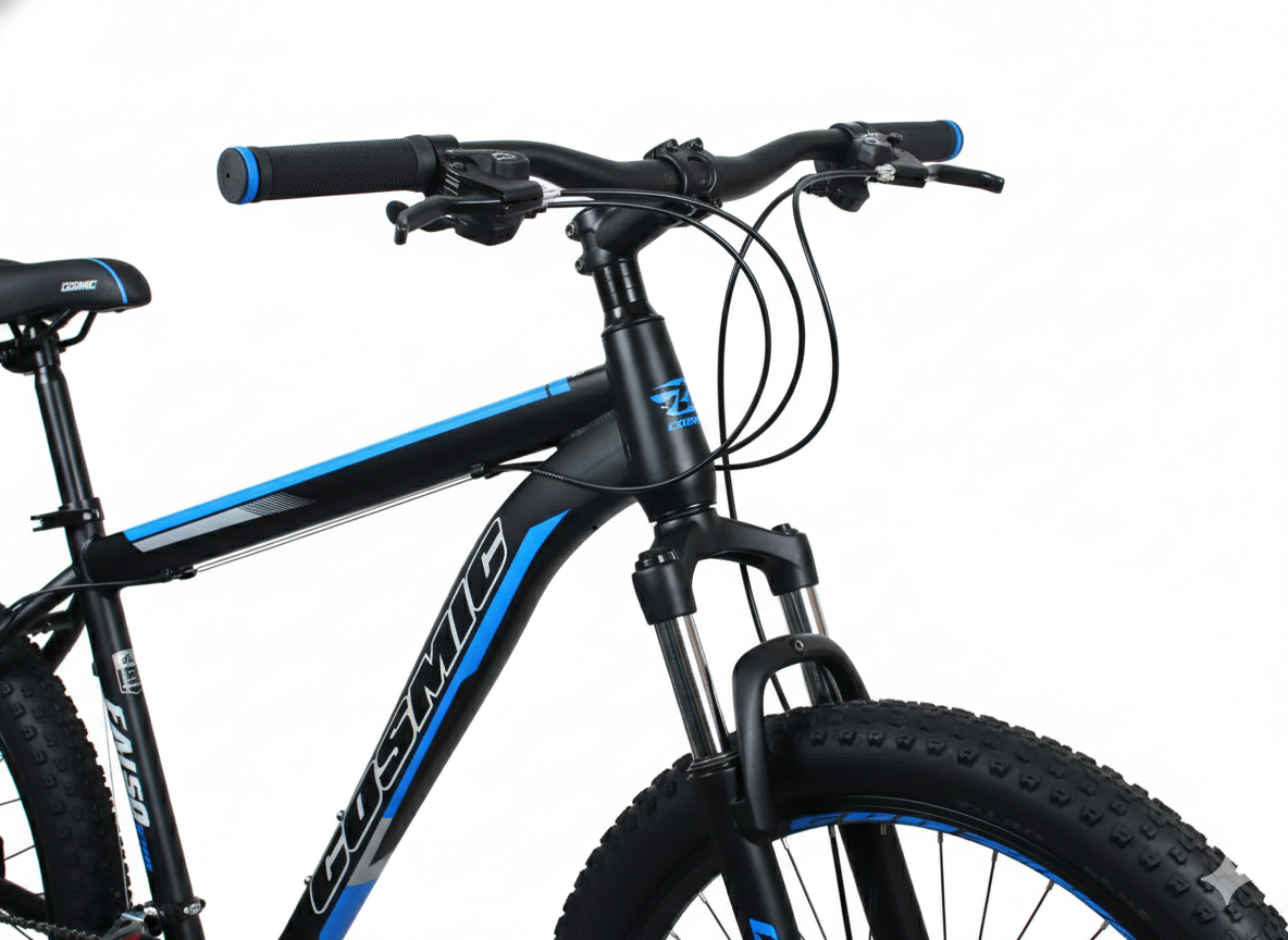 Cosmic_27.5_Fatso_Speed_Bicycle_Black_Blue_Front_InstaSport