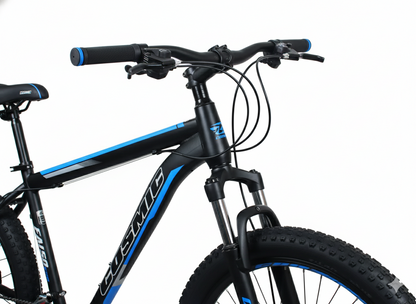 Cosmic_27.5_Fatso_Speed_Bicycle_Black_Blue_Front_InstaSport