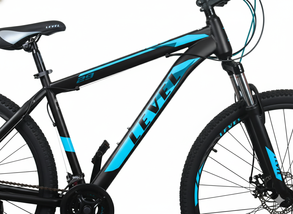 Cosmic_29_Level_Mondo_21_Speed_Bicycle_Black_Blue_Side2_InstaSport