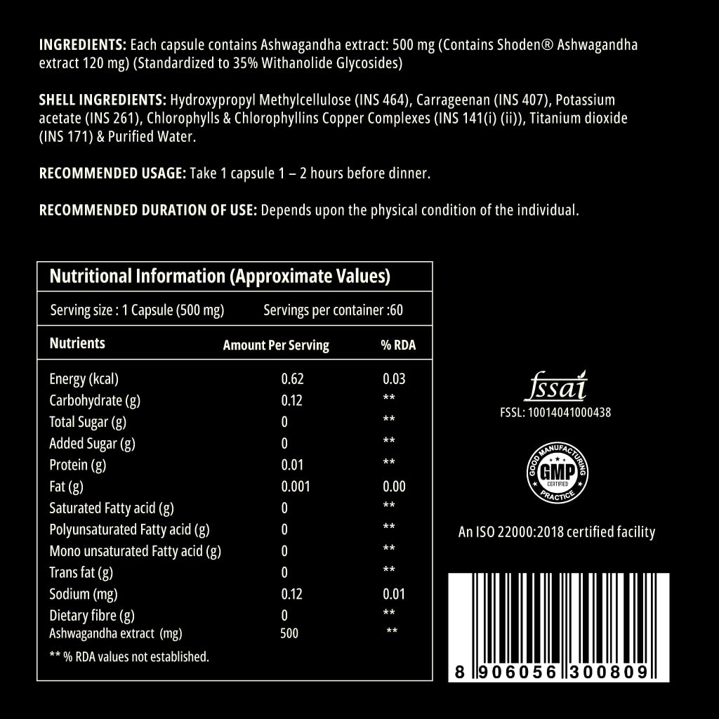 CureGarden Daily Ashwagandha - 60 Veg Caps