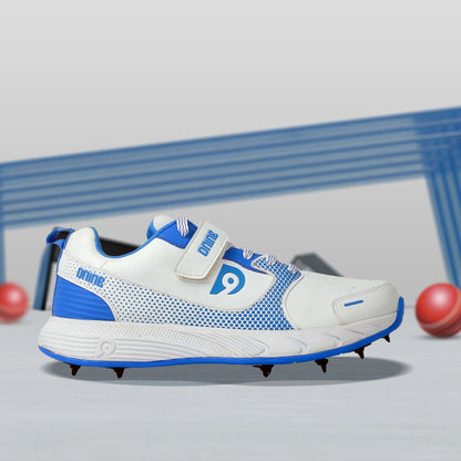 D9 Hunter-1 Batting Spikes Shoes - White/Blue