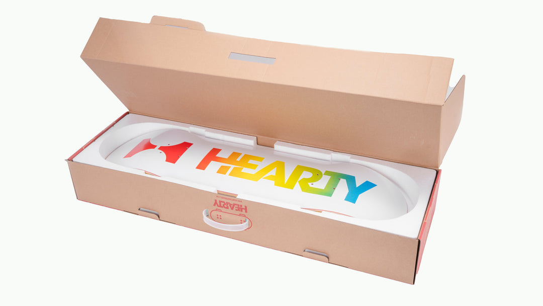 Hearty Pro-Complete Skateboard Pack- Unassembled- 8.0" & 8.25"-Neon Logo White