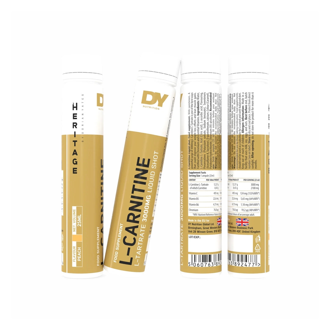 DY Nutrition L-Carnitine L-Tartrate 3000mg Liquid Shot (20*25ml)