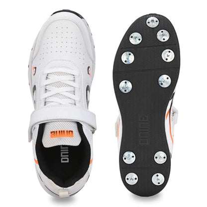 Dnine_Classic_1_Bowling_Cricket_Spike_Shoes_Orange_Sole_InstaSport