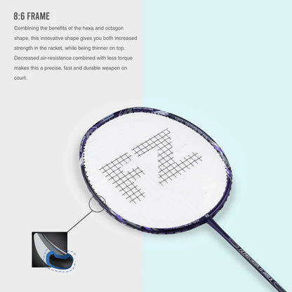 FZ Forza Percision 11000 Stiff (Strung) Badminton Racket - Dark Blue - 3U - InstaSport