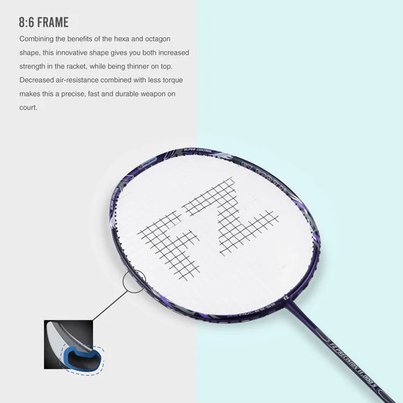 FZ Forza Percision 11000 Stiff (Strung) Badminton Racket - Dark Blue - 3U - InstaSport