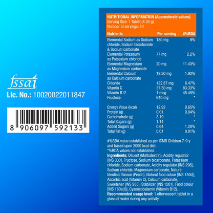 Fast&Up Reload Instant Energy Drink 20 Tabs  -  Peach ice tea