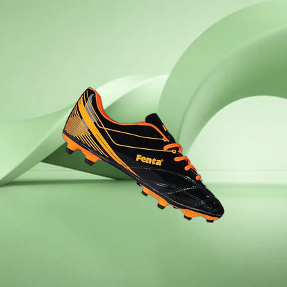 Fenta_League_PU_Football_Shoes_Black_Main_InstaSport