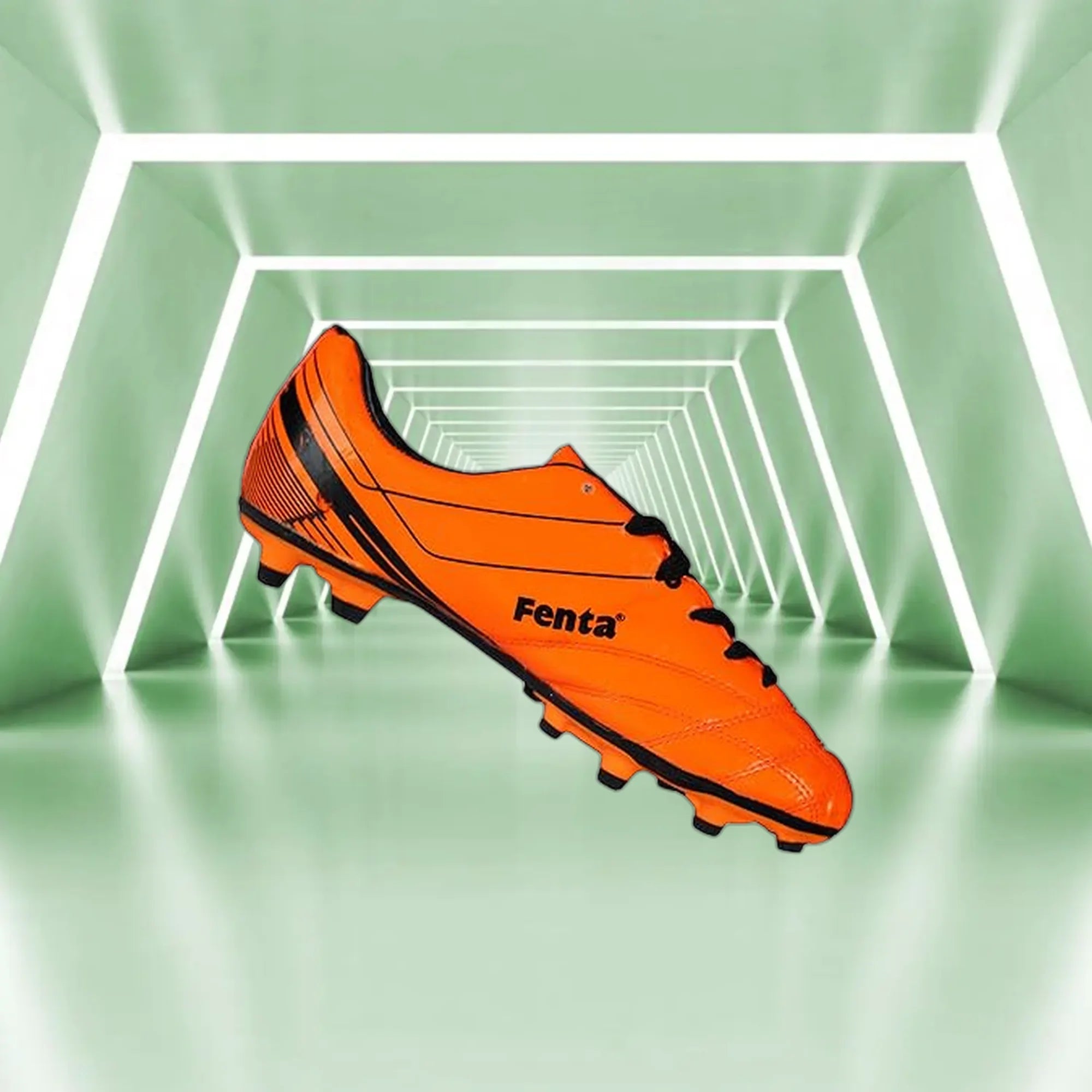 Fenta_League_PU_Football_Shoes_Orange_Main_InstaSport
