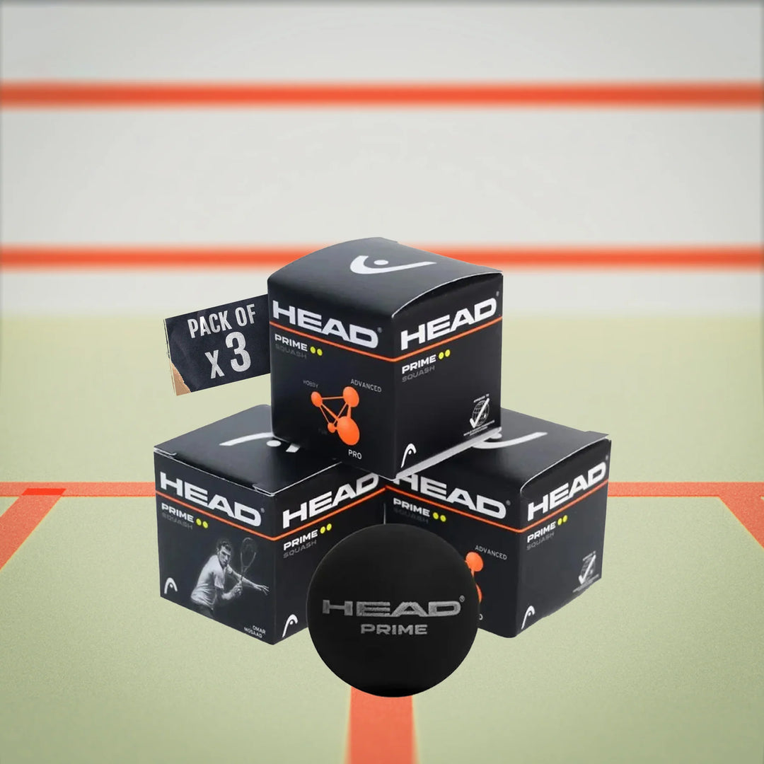 Head Prime Double Dot Squash Ball (3pc)