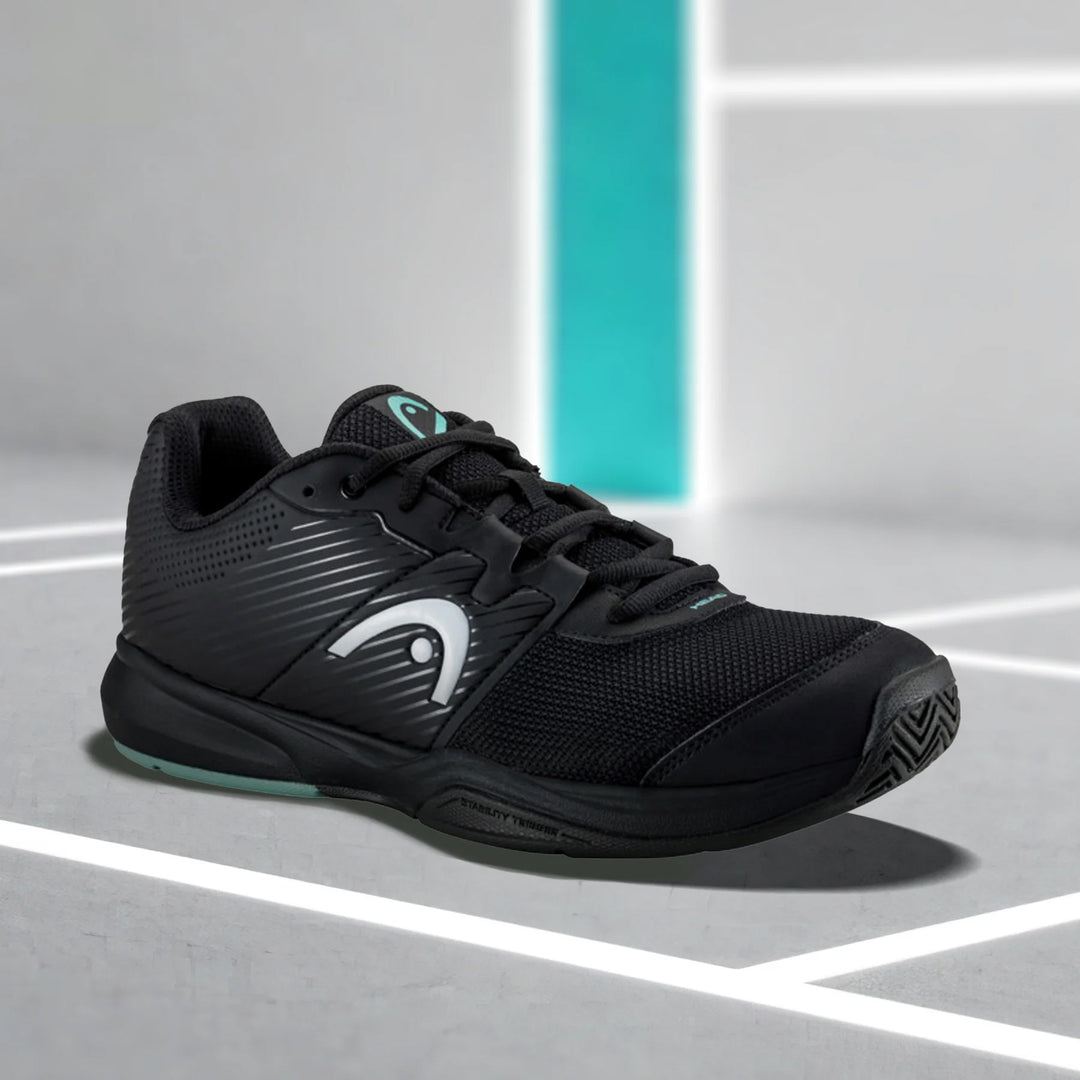 Head Revolt Court Tennis Shoes (Black/Teal)