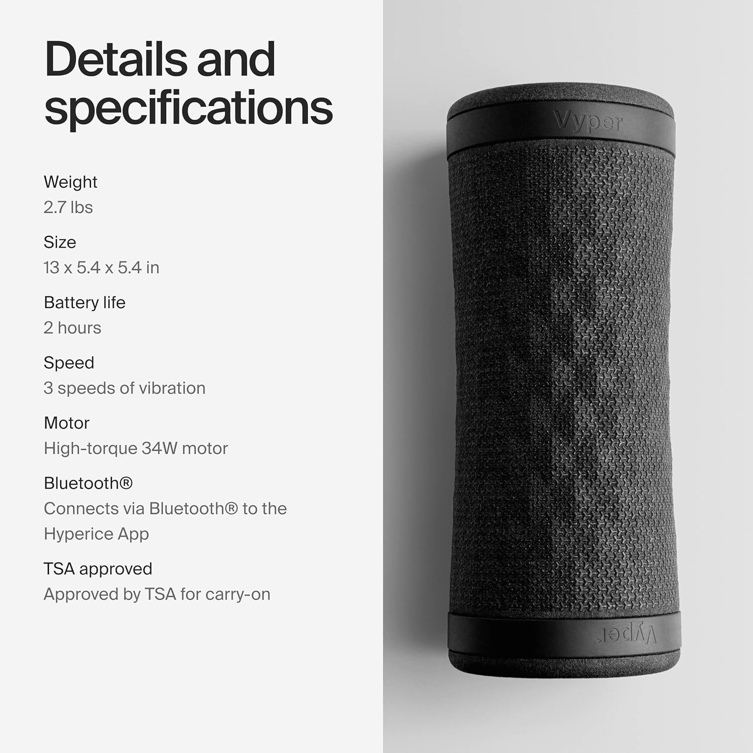 Hyperice_Vyper_3_Massage_Roller_Info_InstaSport