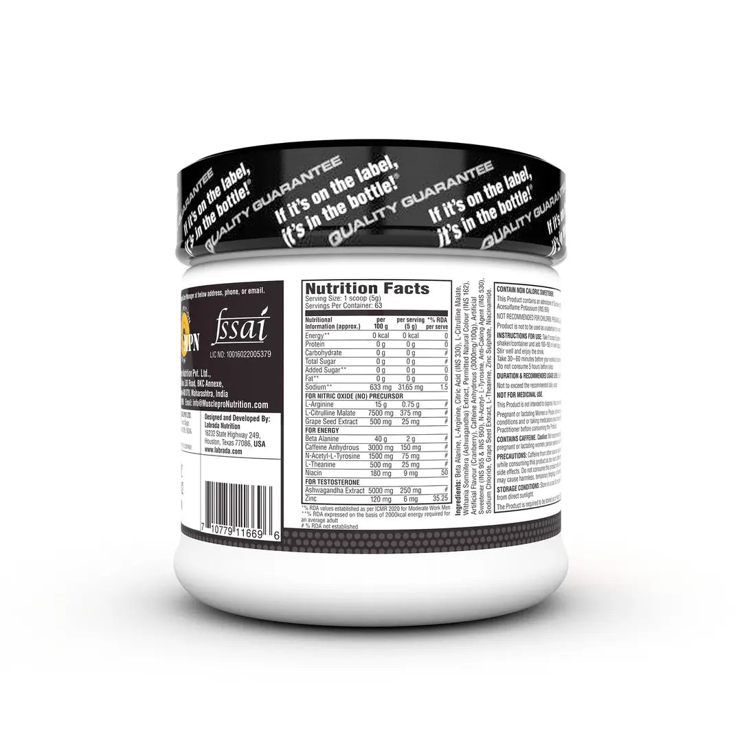 Labrada SUPER CHARGE Pre-Workout Concentrate - (Mango) - InstaSport