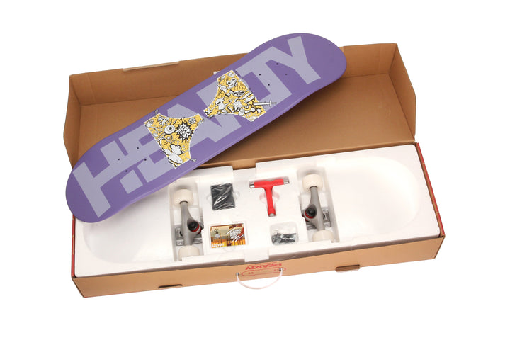 Hearty Pro-Complete Skateboard Pack- Unassembled- 8.0" & 8.25"-Purple Dipped