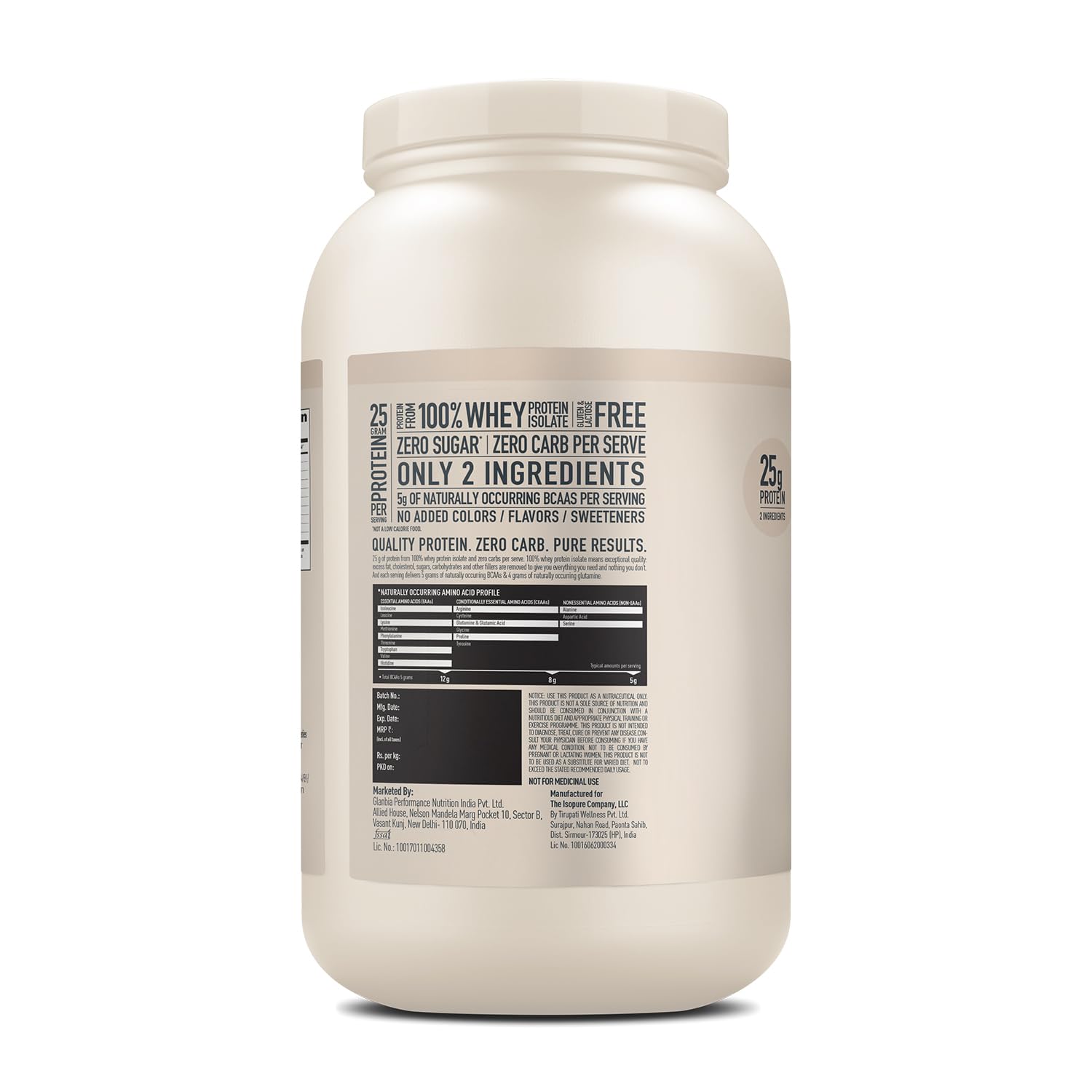 IsoPure_Unflavoured_Protein_Powder_1KG_Back_InstaSport