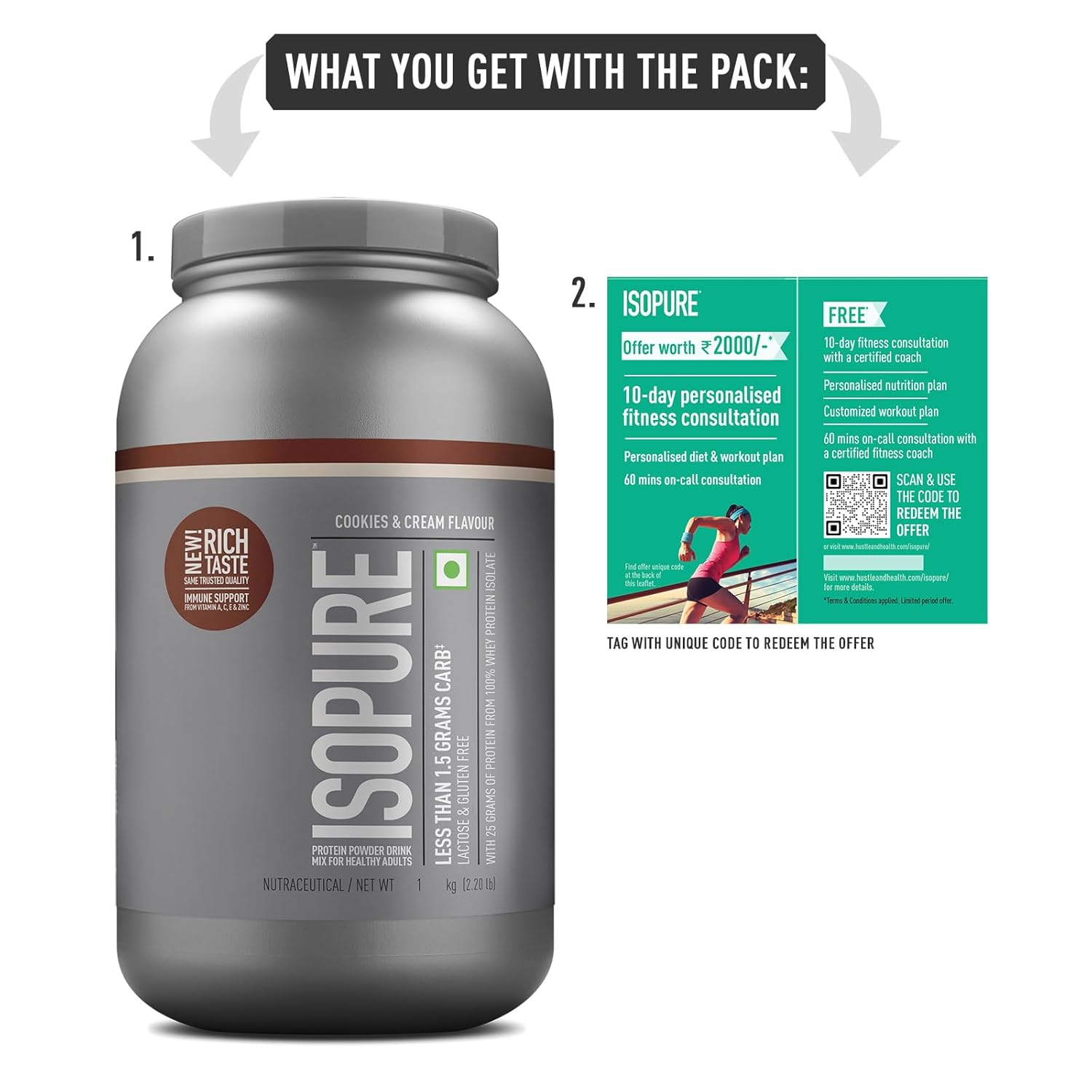 IsoPure_Whey_Protein_Isolate_Cookies_and_Cream_Pack_InstaSport