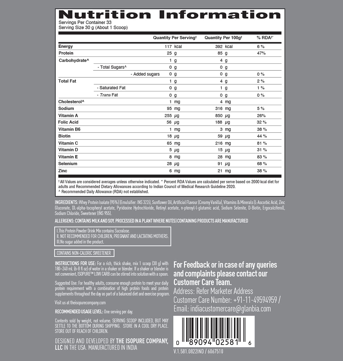 IsoPure_Whey_Protein_Powder_Vanilla_Nutri_InstaSport