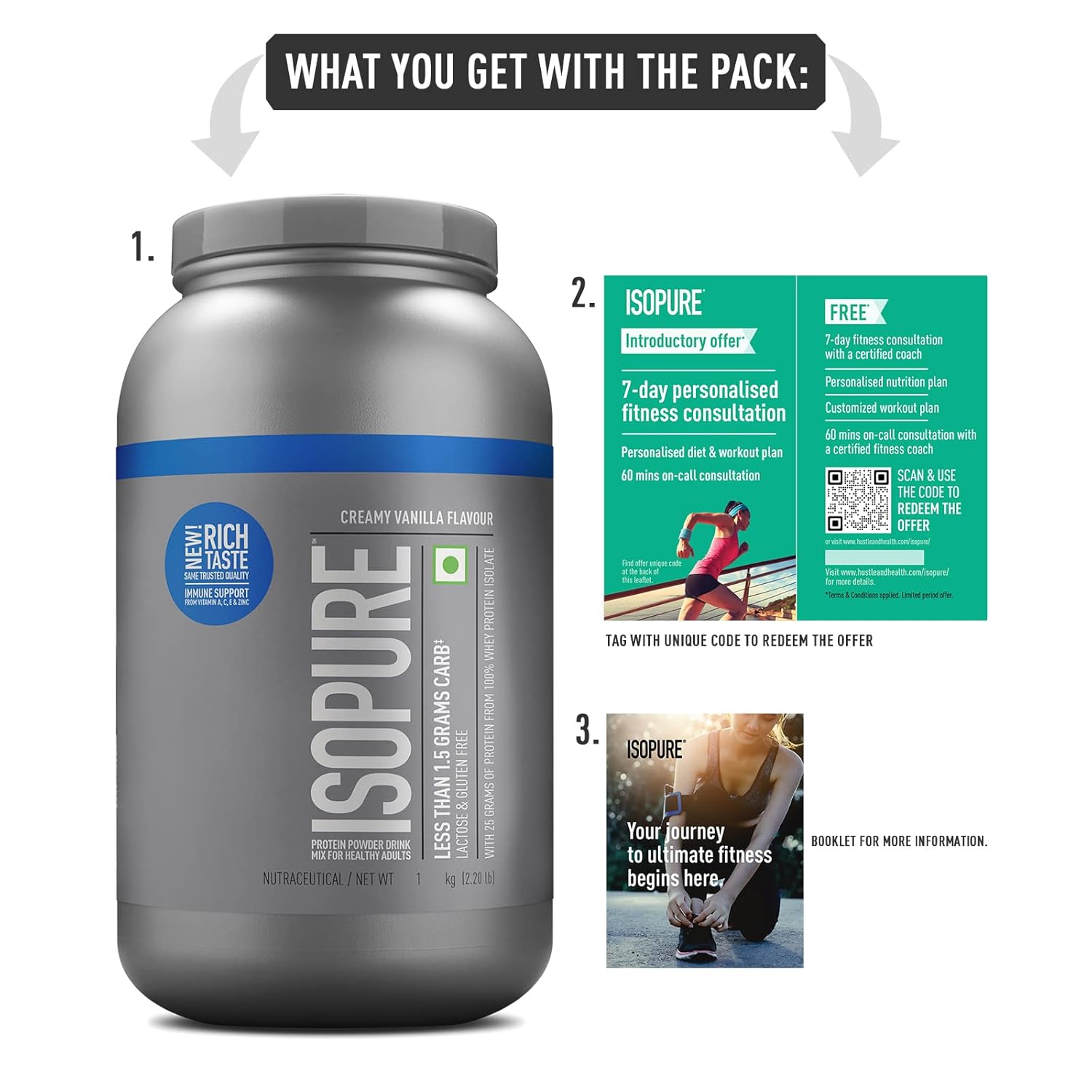IsoPure_Whey_Protein_Powder_Vanilla_Pack_InstaSport