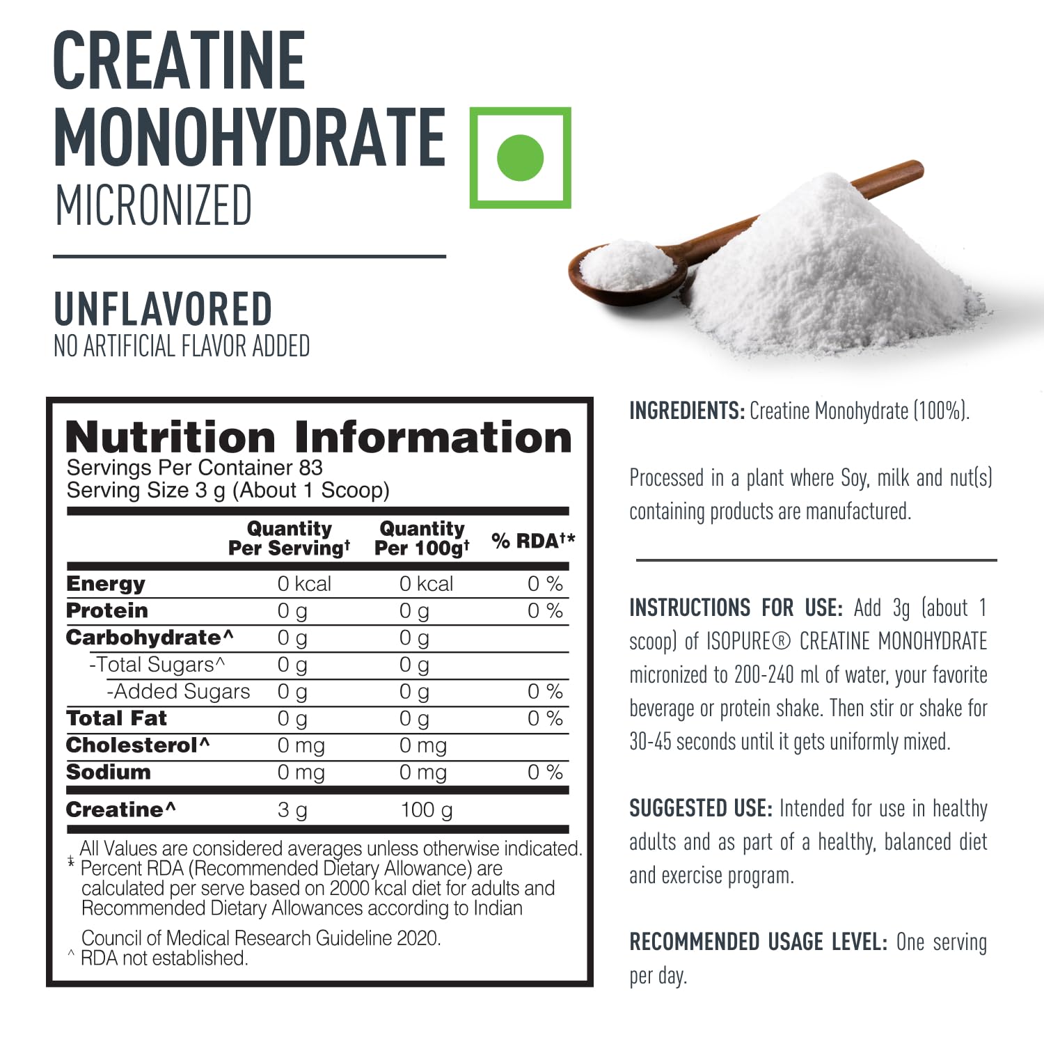 Isopure_Creatine_MonoHydrate_250GM_Nutri_InstaSport